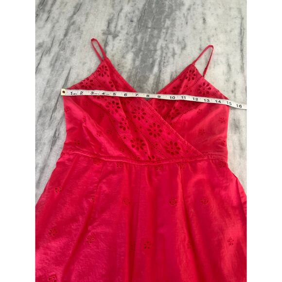 Japna- Coral Floral Eyelet Romper Womens Size Small - Picture 7 of 9